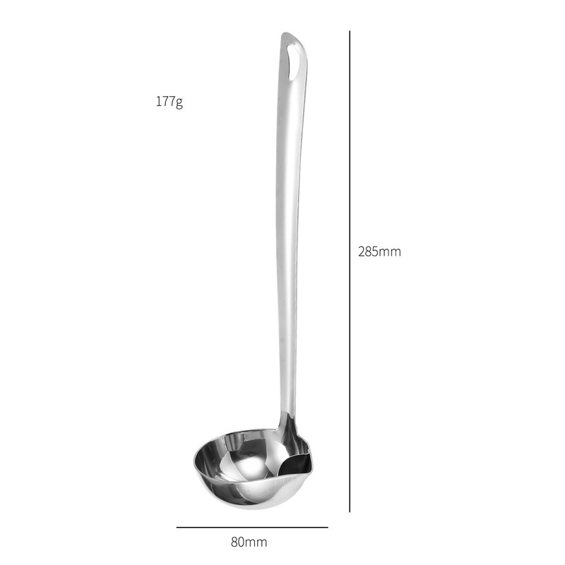 Vá múc canh tách mỡ, muỗng inox thiết kế thông minh tách chất béo