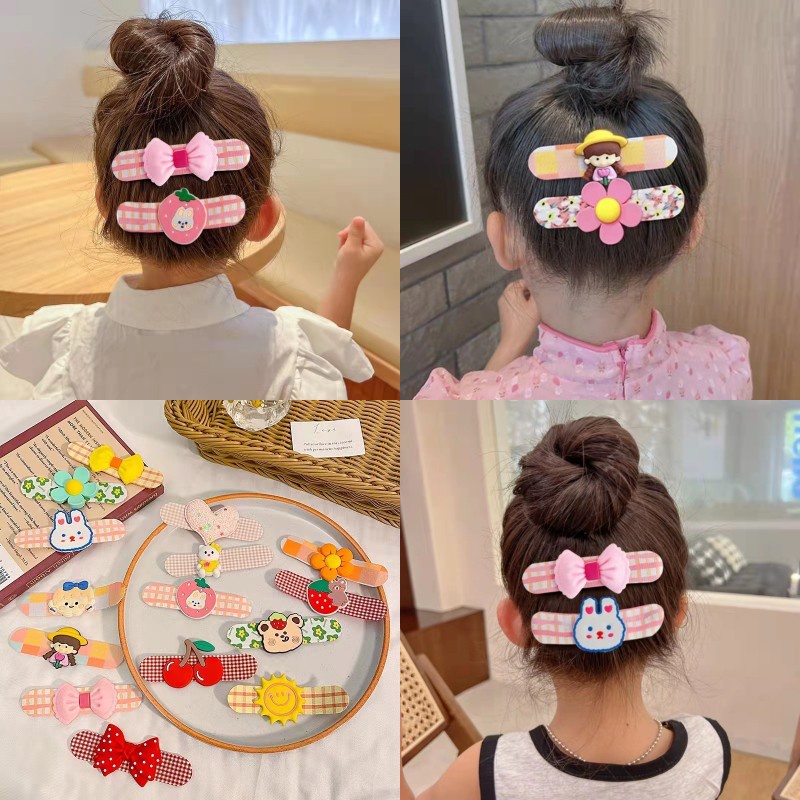 Kẹp Tóc Ngắn Hình Hoạt Hình Dễ Thương Cho Bé Gái