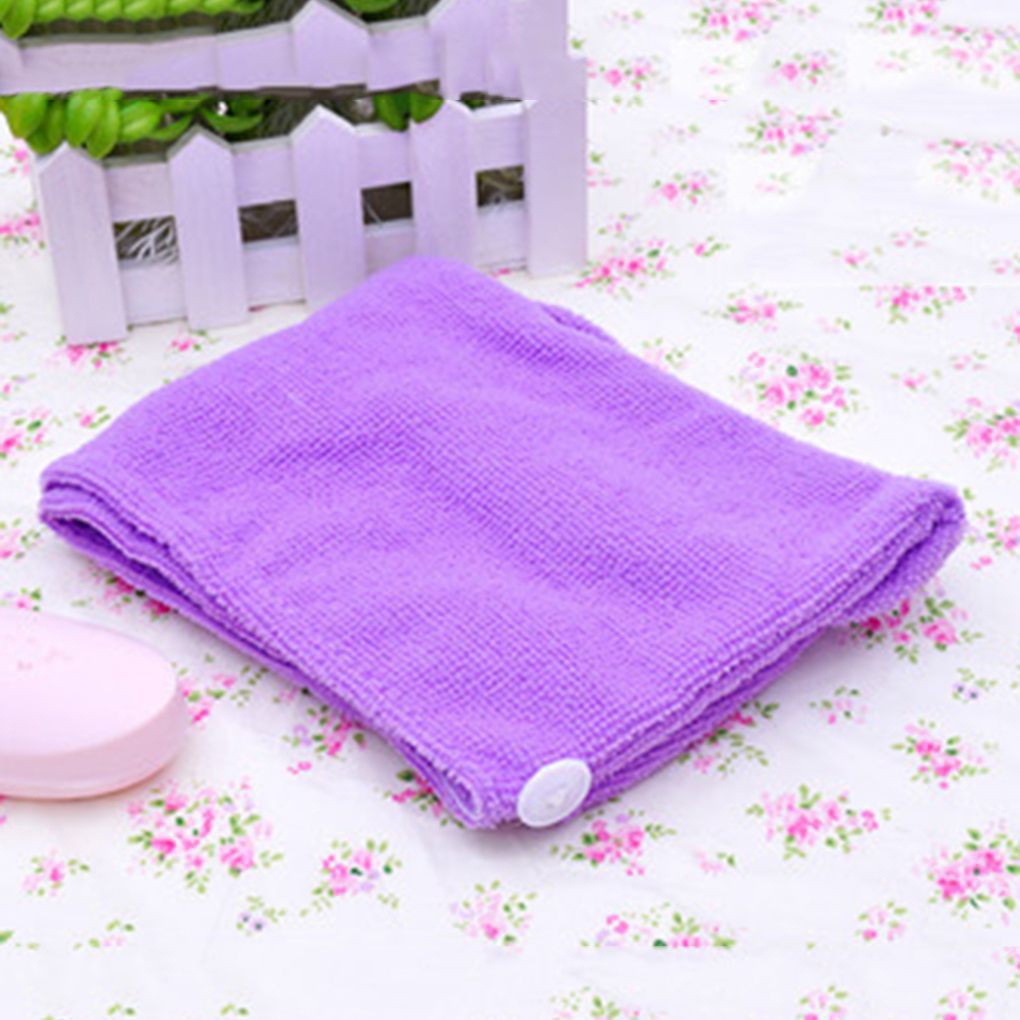 Khăn quấn đầu vải sợi làm khô tóc nhanh chóng