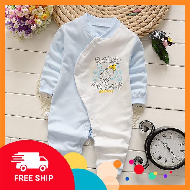 Bộ body liền thân dài tay cho bé chất cotton tự nhiên siêu mát hot quảng châu