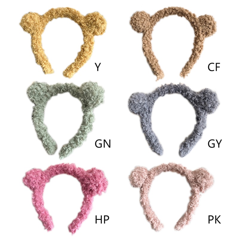 Băng đô cài tóc rửa mặt hình tai gấu dễ thương cho nữ