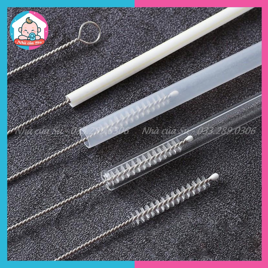 Cọ rửa ống hút bình sữa, hút mũi, dây máy hút sữa bằng thép không gỉ, uốn cong dễ dàng cho bé Nhà của Su