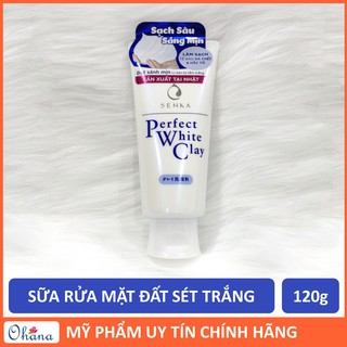 Sữa Rửa Mặt Tẩy Tế Bào Chết Chiết Xuất Đất Sét Trắng Senka Perfect White Clay 120g (Trắng)