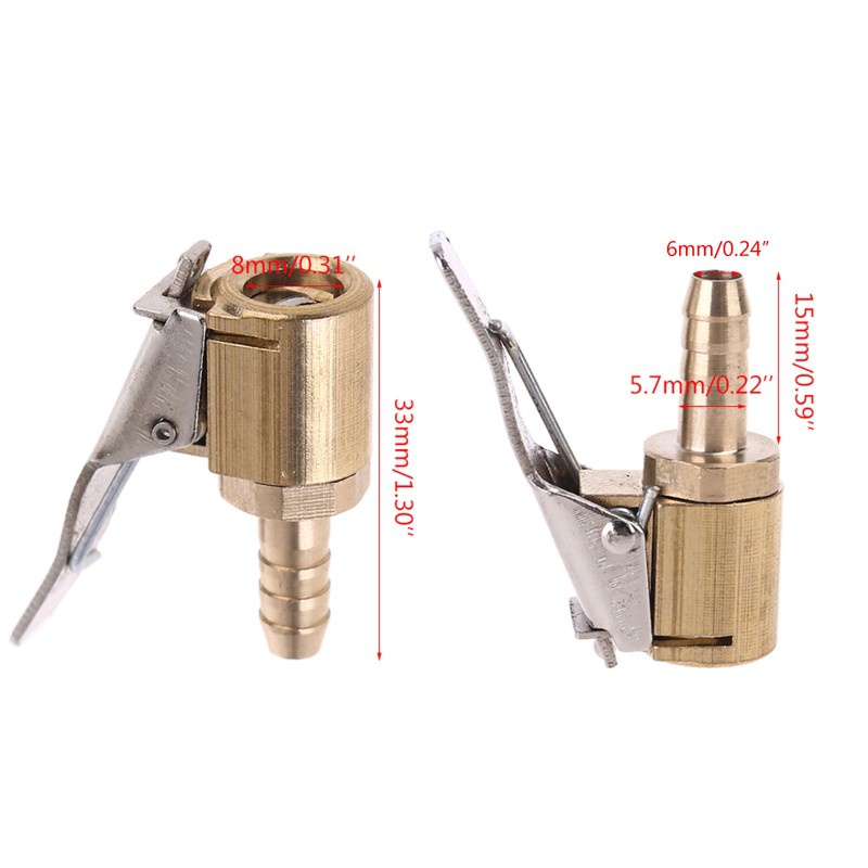 Ống Bơm Lốp Xe 1 / 4 &quot;Bằng Đồng Thau Kèm Đầu Nối Chuyên Dụng