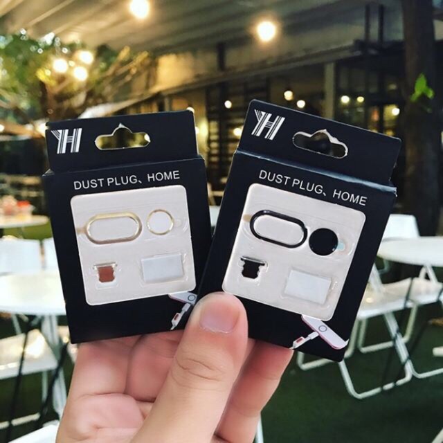 Bộ viền nhôm bảo vệ Camera, Nút home, Chắn Bụi cho 7/8/7plus/8plus / ipX