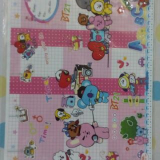 Giấy bao tập 6 mẫu BTS CHIBI