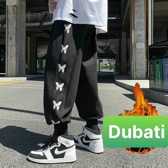 QUẦN JOGGER THỂ THAO NAM NỮ ỐNG BO HỌA TIẾT BƯỚM CAO CẤP- DUBATI FASHION