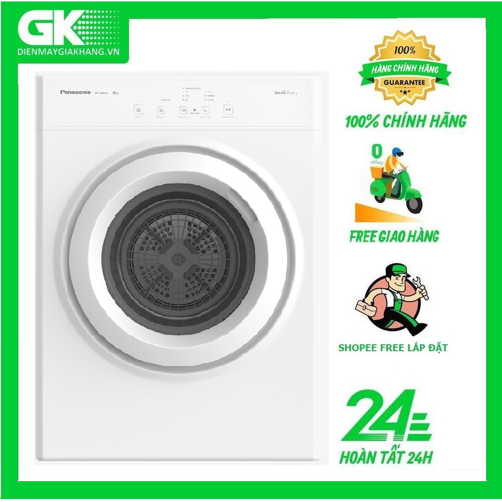 NH-E80JA1WVT - MIỄN PHÍ CÔNG LẮP ĐẶT-Máy Sấy Quần Áo PANASONIC 8kg NH-E80JA1WVT