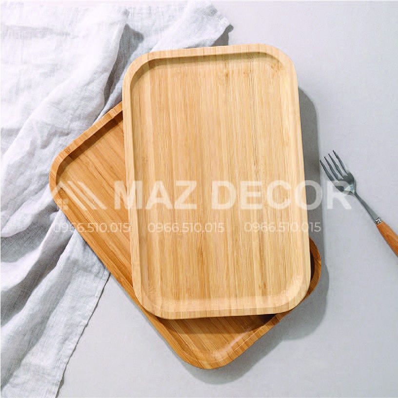 [Giá sỉ] Khay gỗ decor nhiều hình dáng, gỗ đẹp chữ nhật đựng trà đồ ăn dặm các cỡ