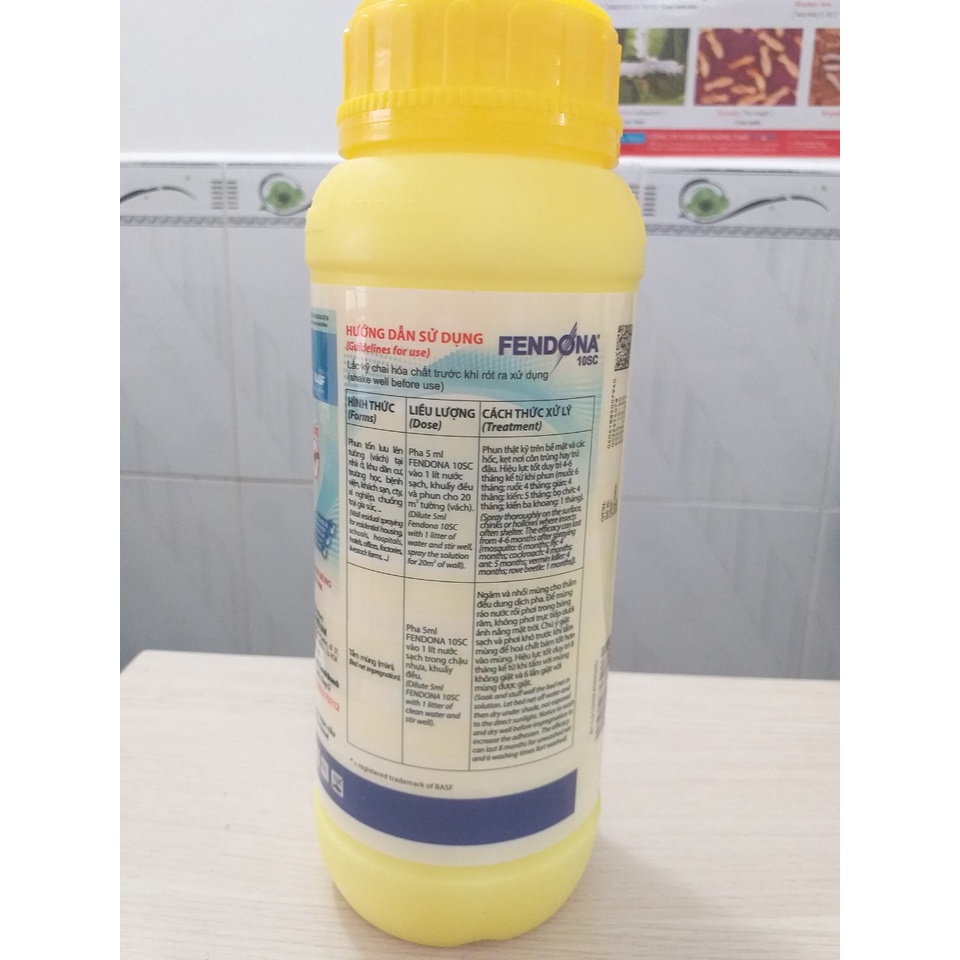 THUỐC DIỆT MUỖI VÀ CÔN TRÙNG FENDONA 10SC 500ml