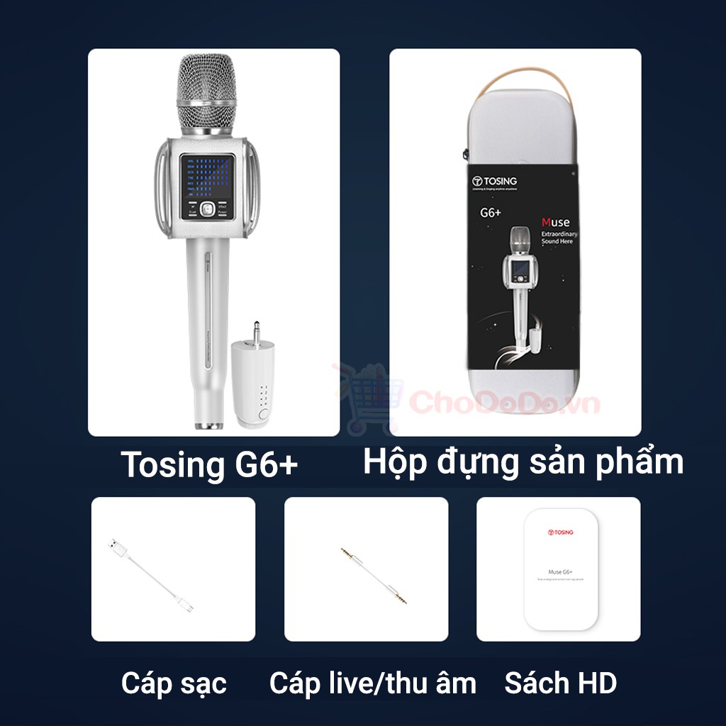 Tosing G6+ Mic Karaoke Bluetooth Đa Năng Cao Cấp - Kết Nối Loa Ngoài - Âm Thanh Cực Hay - Mẫu Mới 2021