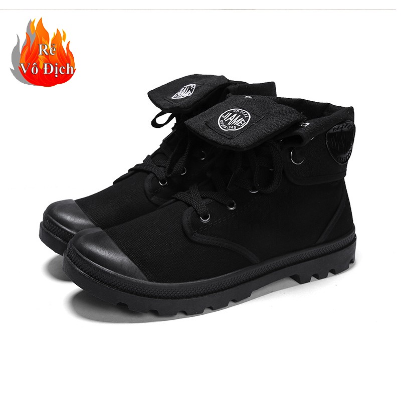 Giày Nam Cao Cổ Buộc Dây Cổ Gấp Được Vải Canvas Siêu Bền Đế Cao Su Đúc Xẻ Rãnh Năng Động | BigBuy360 - bigbuy360.vn