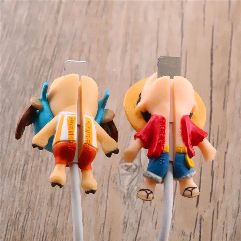 1 Phụ Kiện Bảo Vệ Dây Cáp Sạc USB Hình Nhân Vật Hoạt Hình Anime Bằng Silicon
