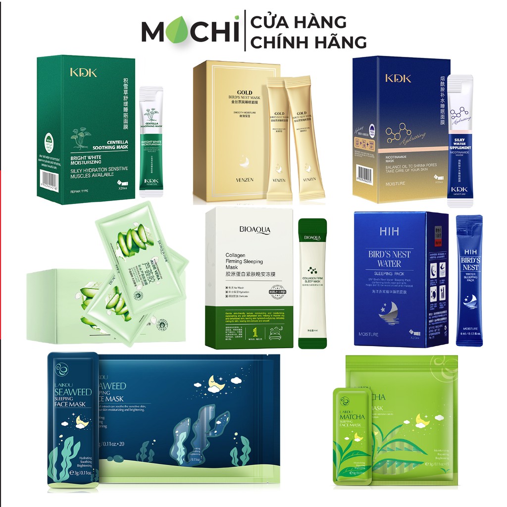 Mặt Nạ Ngủ Mix Đủ Loại Cấp Ẩm Dưỡng Trắng Da Giảm Mụn Mask Nội Địa Cao Cấp Chính Hãng MOCHI SHOP | BigBuy360 - bigbuy360.vn