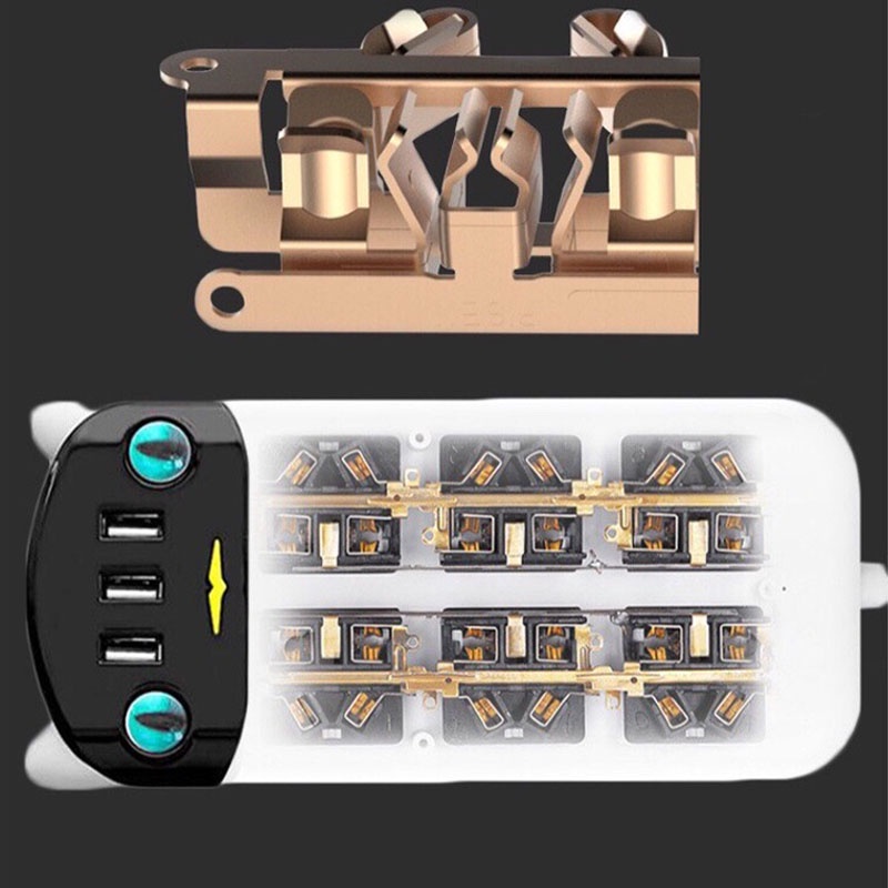 Ổ Cắm Điện Thông Minh Đa Năng Chống Giật, Tích Hợp 3 Cổng Cắm Sạc USB Tiện Lợi Hình CON MÈO VERSION 2 - Gia Dụng Tý Tẹo