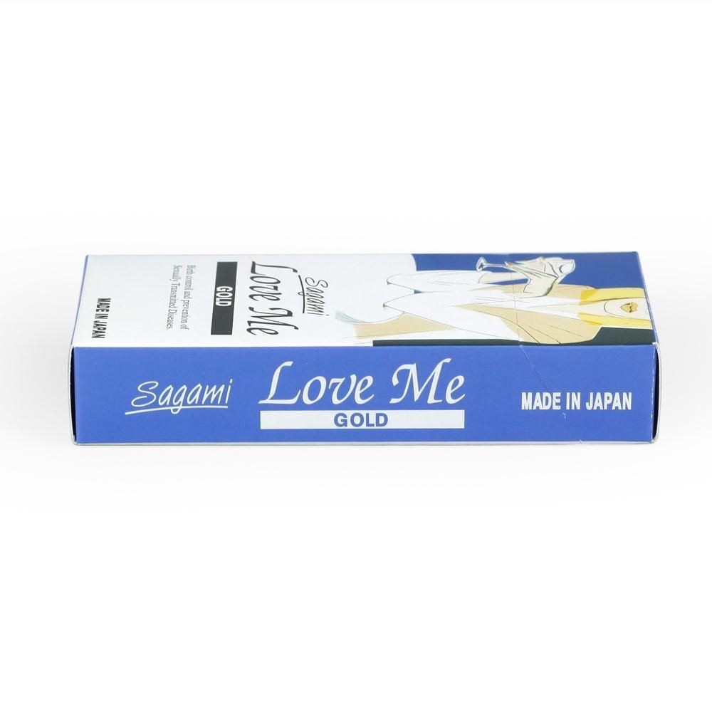 Bao Cao Su Siêu Mỏng Trơn SAGAMI LOVE ME GOLD - Nhật Bản (Hộp 10C)