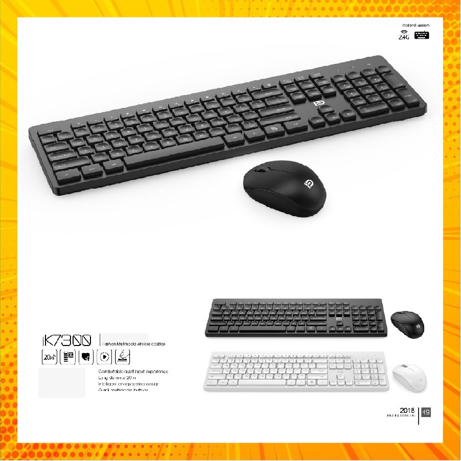 Combo Phím + Chuột IK7300