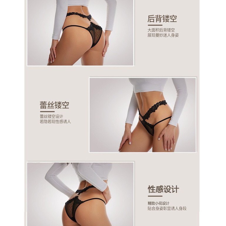 Quần Lọt Khe Nữ - Quần Lót Lọt Khe cao cấp Thiết Kế cạp hoa sexy gợi cảm sexy DAN STORE MÃ C802