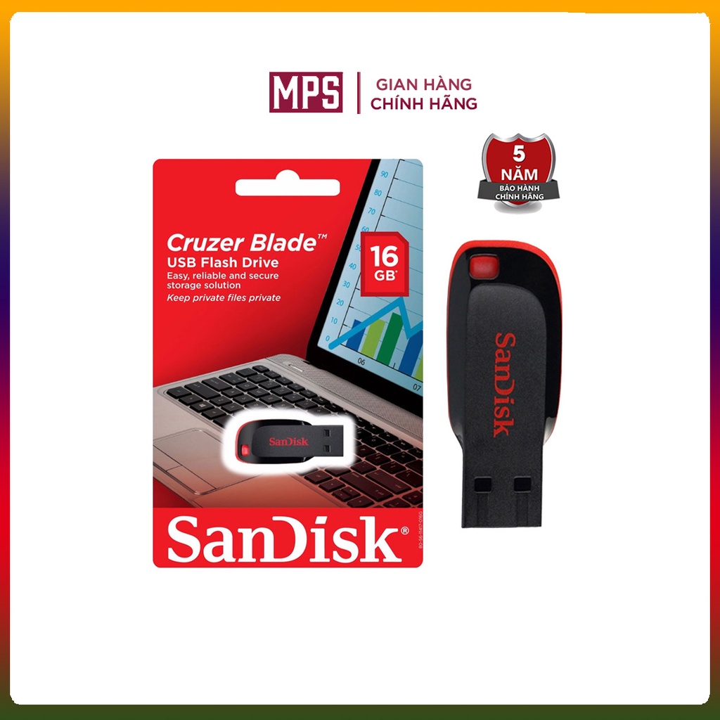 Usb 16Gb 8Gb Sandisk CZ50 bh 5 năm | WebRaoVat - webraovat.net.vn