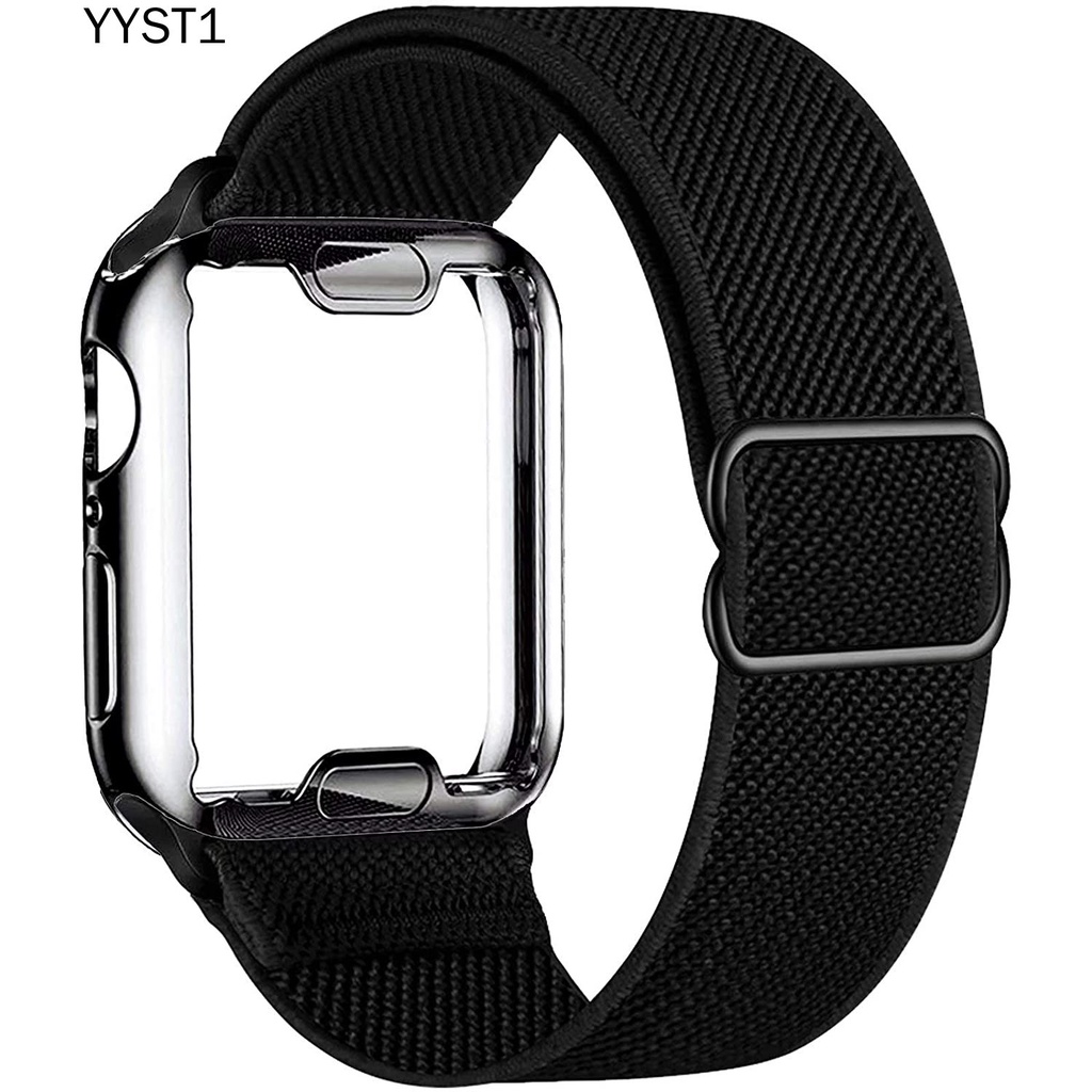 1 Dây Đeo Đồng Hồ Thể Thao Bằng Nylon Co Giãn Có Thể Điều Chỉnh Bảo Vệ Màn Hình Cho Apple Watch 44mm 6 / 5 / 4 / 3 / 2 / 1se