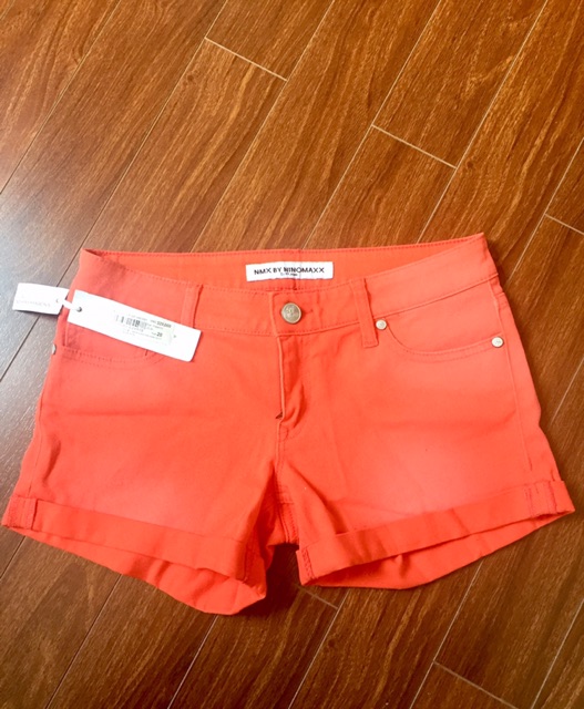 Thanh lý quần short jean màu cam Ninomax