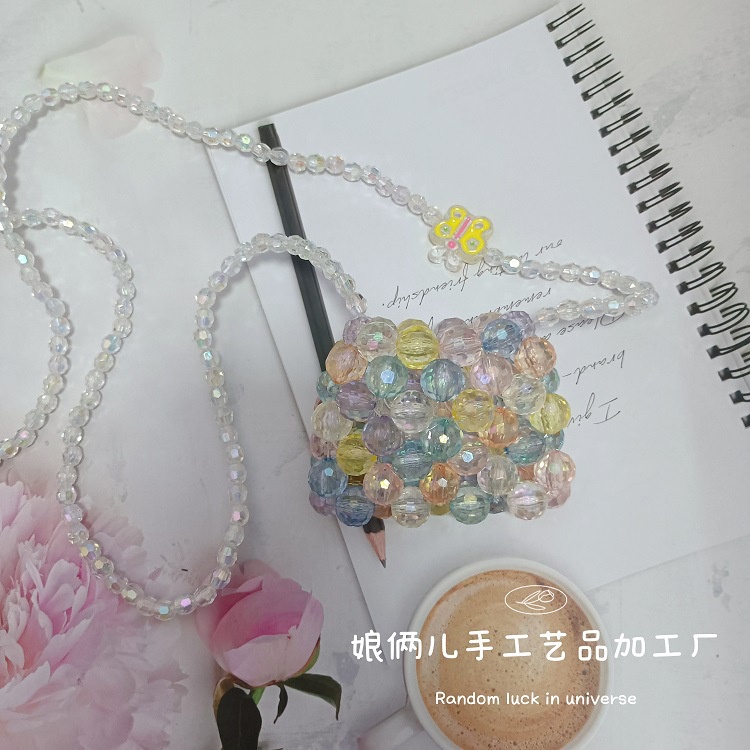 Túi Đeo Chéo Đính Hạt Màu Sắc Kẹo Ngọt Xinh Xắn Thời Trang Cho Nữ