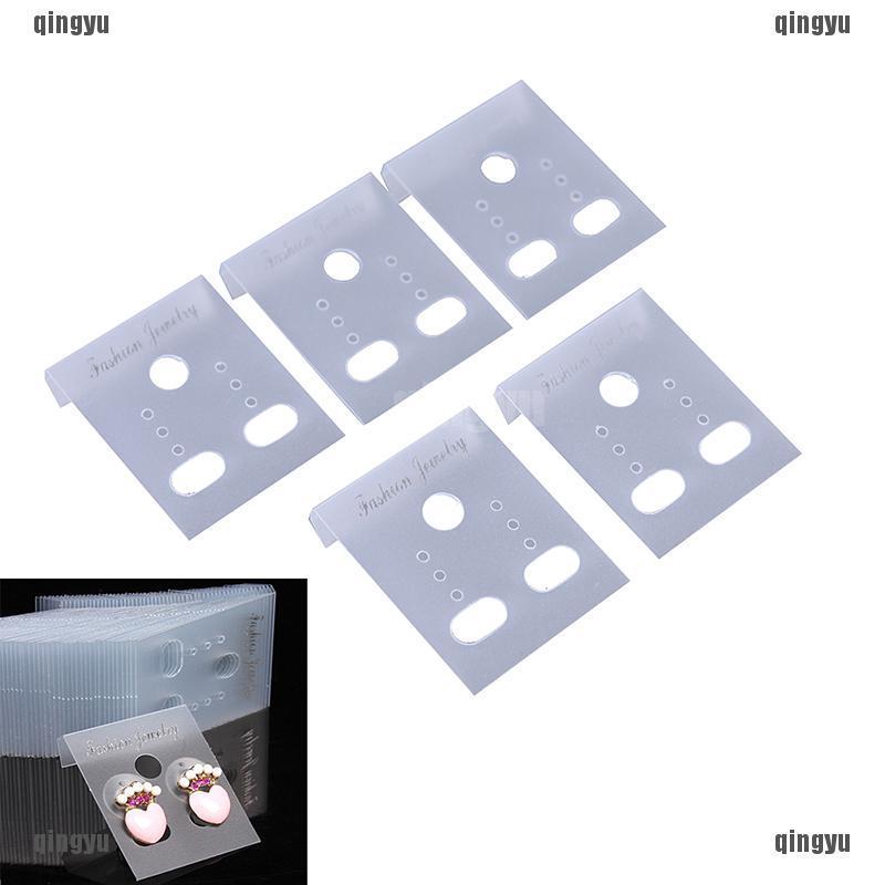 Set 100 Giá Đỡ Trưng Bày Bông Tai Bằng Nhựa Trong Suốt Chuyên Nghiệp