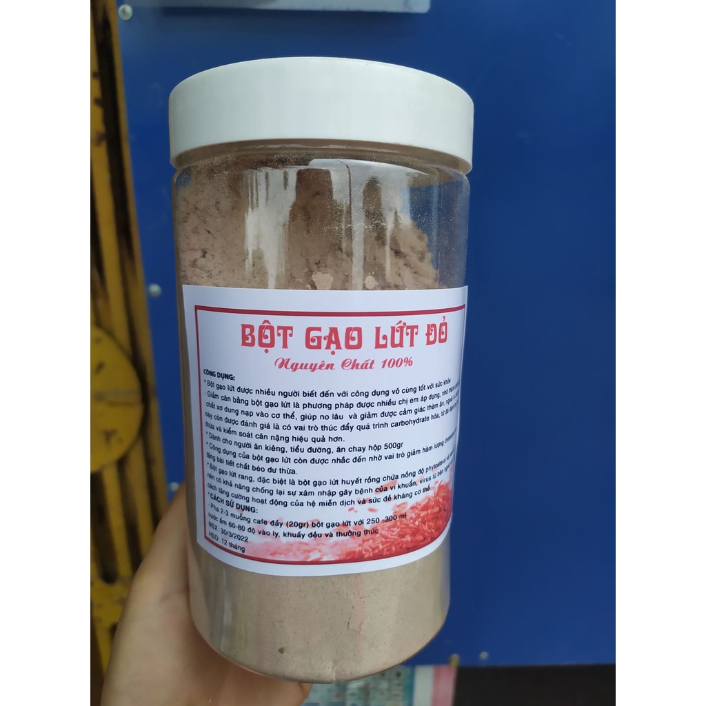 BỘT GẠO LỨT NGUYÊN CHẤT RANG THƠM (GIẢM CÂN - LỢI SỮA) hộp 500g