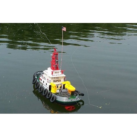 Mô hình tàu đầu kéo cứu hộ Heng Long 3810 điều khiển từ xa - Thuyền, cano cứu hộ 3810 phiên bản sóng 24MHz henglong3810