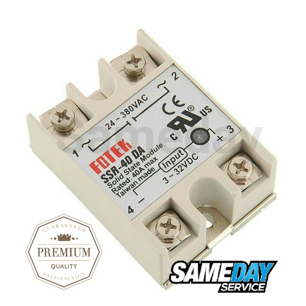 Mới Rơ Le Bán Dẫn 40 Amper - Fotek Ssr-40Da 40a 3-32vdc Sang 24-380vac