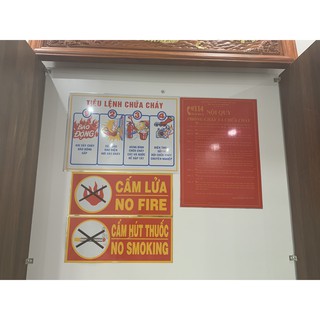 Bộ nội quy tiêu lệnh phòng cháy chữa cháy 4 tấm đầy đủ
