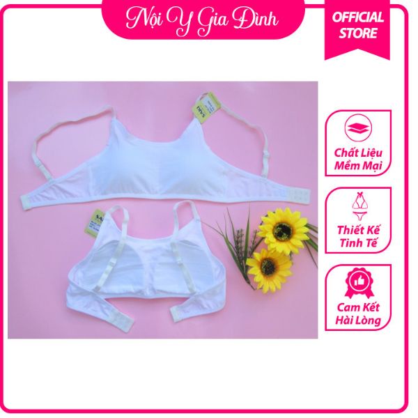 Áo Lá Bra Học Sinh Cài 2 Chất Cotton Mút Nhẹ, Tháo Lắp Mút Dễ Dàng - 037