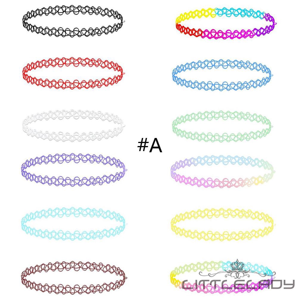 12 Choker bằng nhựa có thể kéo giãn tiện lợi