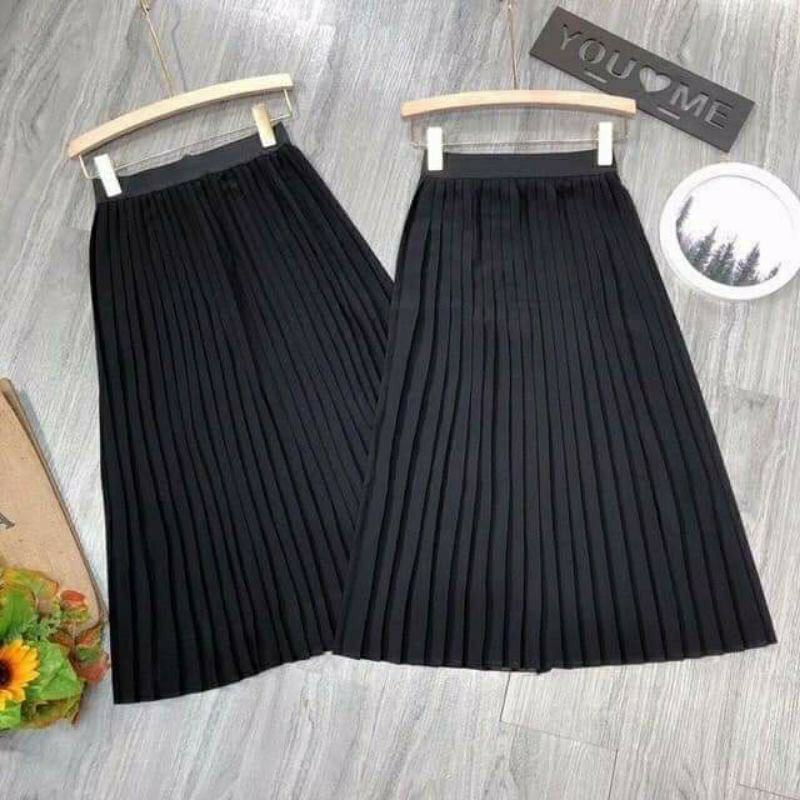 [TT HÀNG CỰC HOT] CHÂN VÁY XẾP LY DÀI 75CM MÀU ĐEN PHỐI ĐỒ CỰC ĐẸP PHỐ THỜI TRANG HOTTEEN