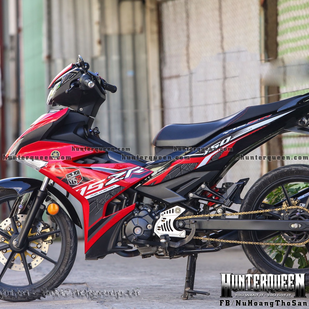 Tem rời in UV cao cấp, Y15ZR thịnh hành 2022. Dán xe Exciter 150 màu đỏ đen. Không bay màu, kích thước chuẩn