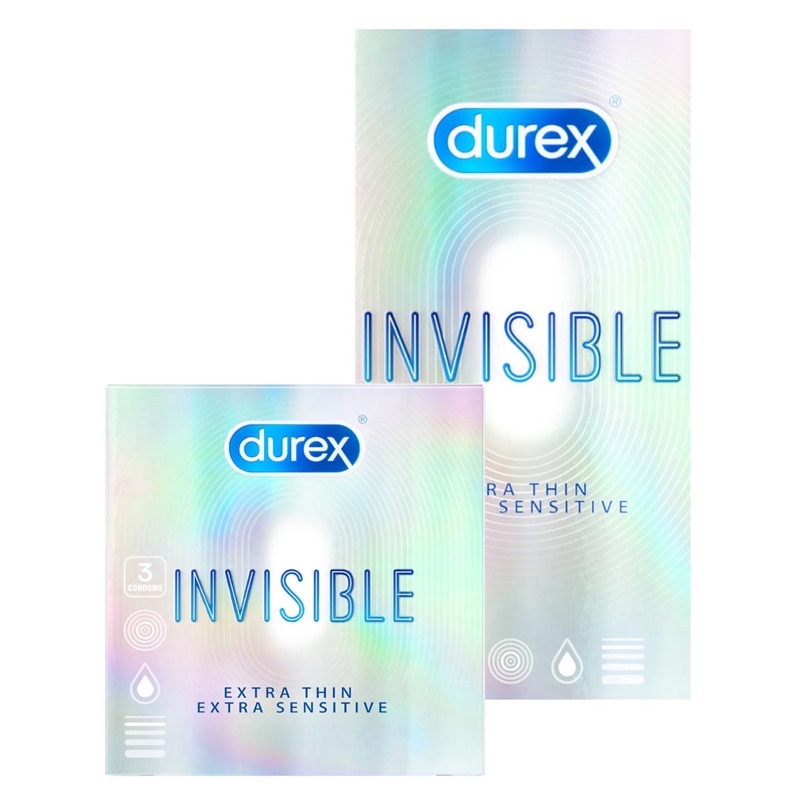 [CHÍNH HÃNG] Bao cao su siêu mỏng Durex Invisible Extra Thin, Extra Sensitive - Hộp 10s, 3s.
