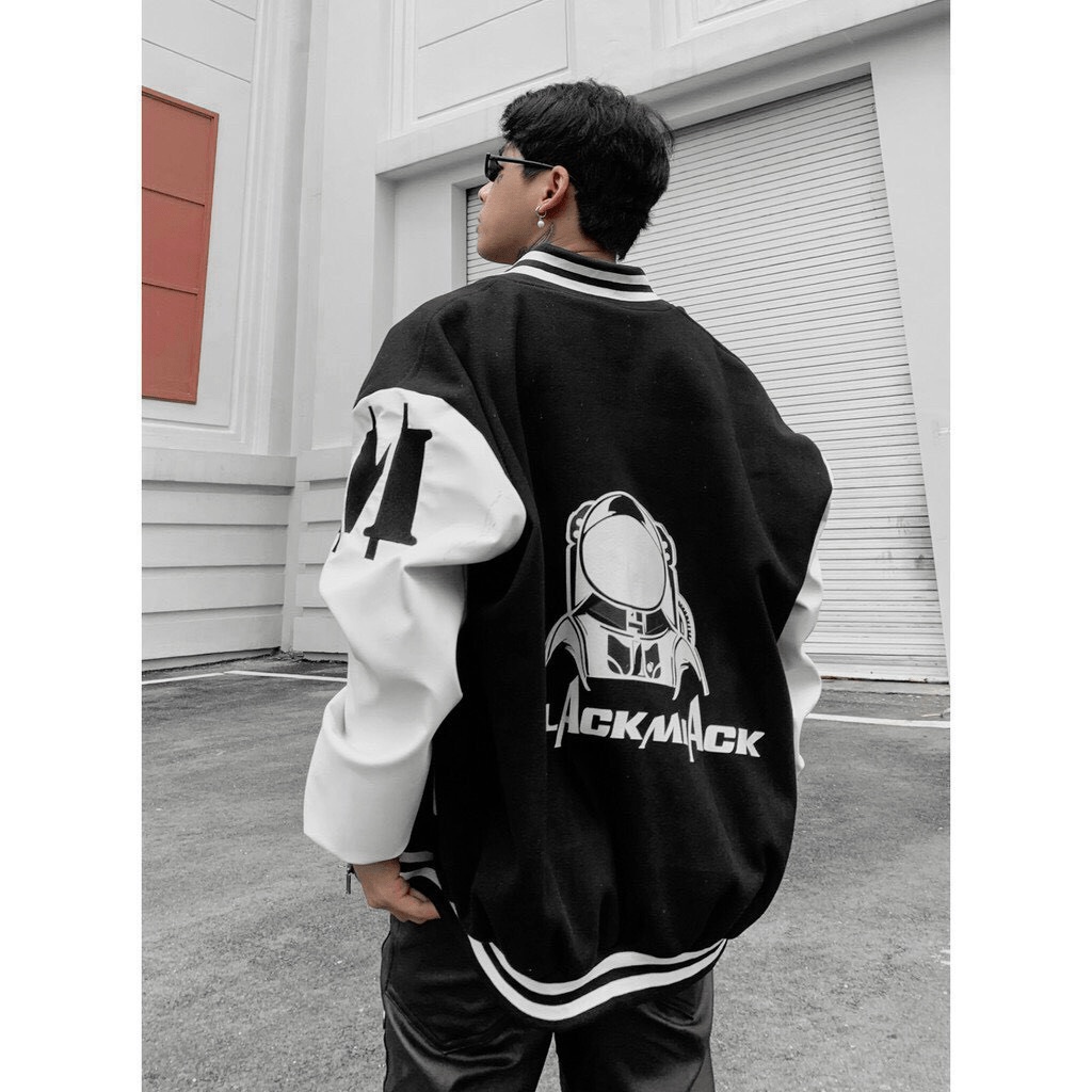 Áo khoác dù bomber BLACK MIACK nam nữ - Áo varsity jacket vải 2 lớp cao cấp - MIDU FASHION