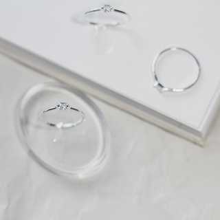Nhẫn bạc nữ nhẫn bạc midiem ổ đá nhỏ
