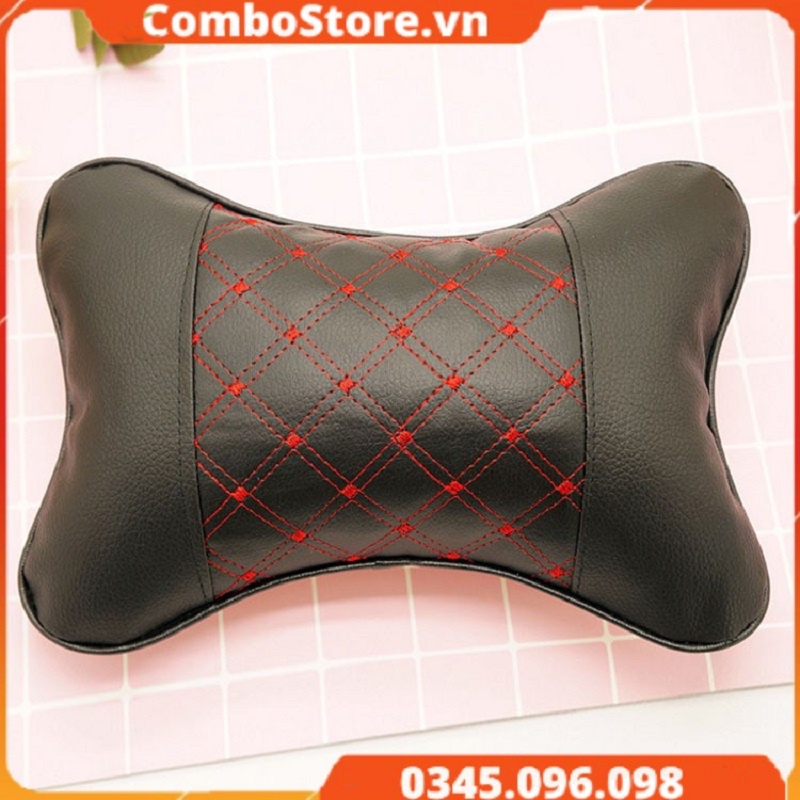 Gối tựa đầu ô tô xe hơi bọc da chống đau mỏi gáy