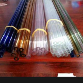 Ống hút thủy tinh combo 80 trắg