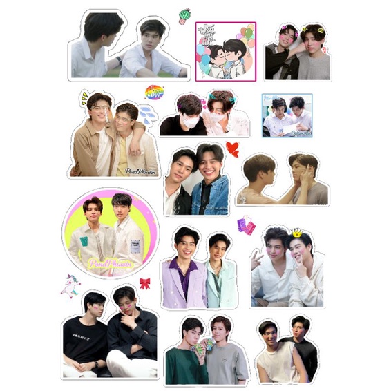 CẮT SẴN | Stickers hình dán MewGulf, JoongDunk, OhmNon, BKPP, EarthMix, PondPhuwin, BrightWin, BPrem, OffGun, YinWar, 2W