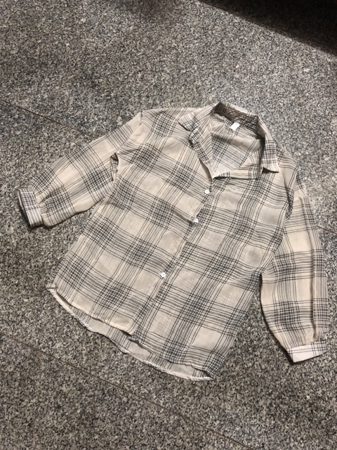 Sao sơ mi voan ca rô