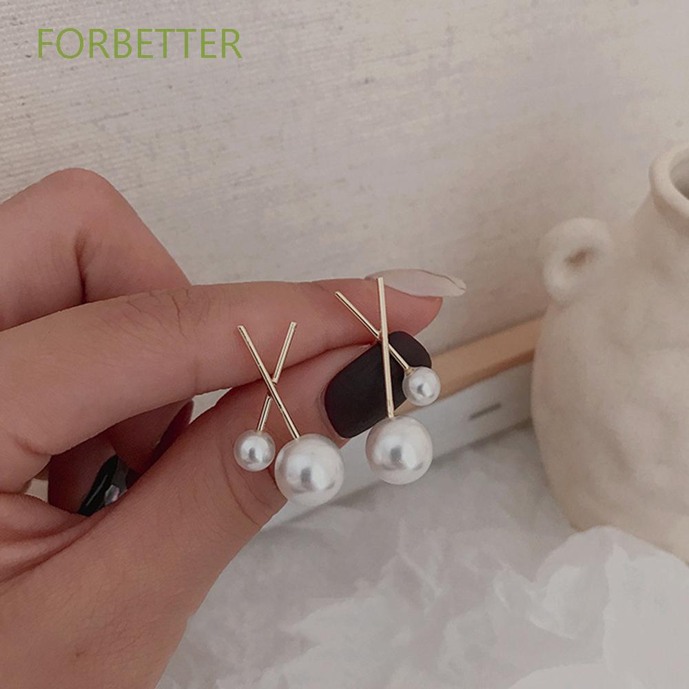 Hoa tai dáng dài đính ngọc trai nhân tạo thời trang