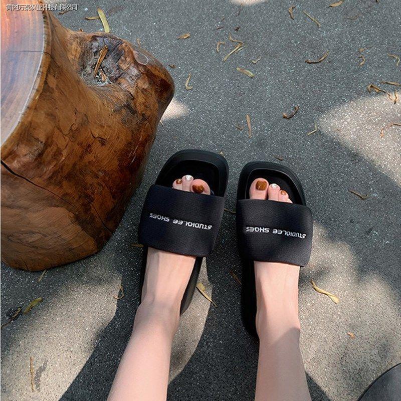 Dép Quai Ngang Đế Dày Chống Trượt Phong Cách Hàn Quốc Thời Trang Cho Nữ