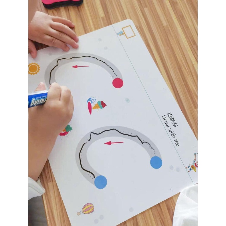 [Sẵn Hàng] Sách Giáo Dục Sớm Cho Bé, Bộ Tập Tô Nối Chữ và Nét Vẽ Cơ Bản Cho Bé 3 - 5 Tuổi