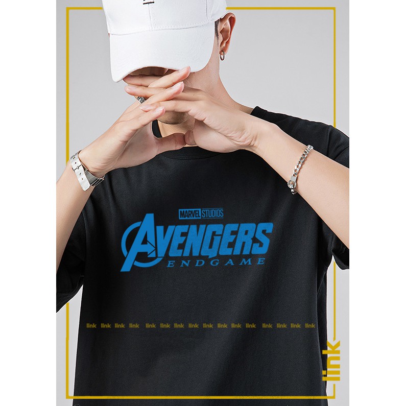 Áo thun nam tay lỡ AVENGERS ENDGAME logo trước ngực đủ màu sắc nét