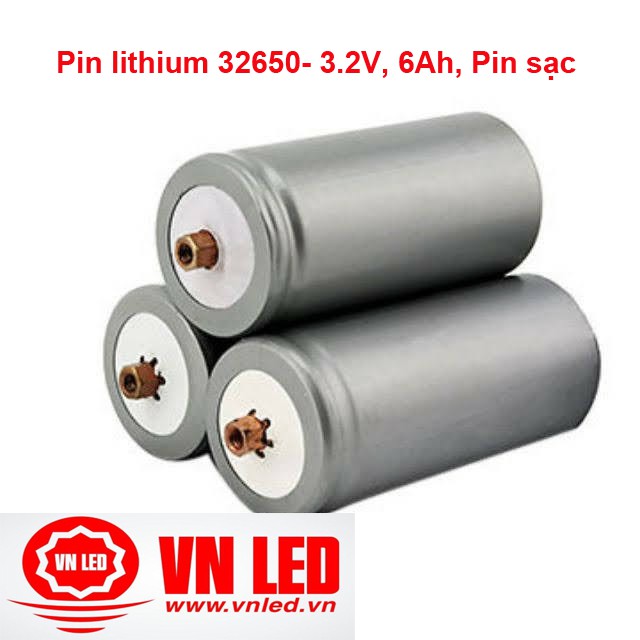Pin lithium 32650 - 3.2V, 6Ah, Pin sạc Lithium sắt, tặng kèm ốc, vít