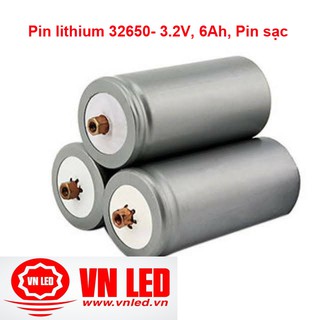 Pin lithium 32650 - 3.2V, 6Ah, Pin sạc Lithium sắt, tặng kèm ốc, vít