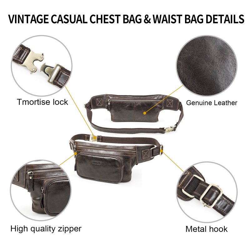 Túi Đeo Hông Contact's Da Bò Phong Cách Cổ Điển Thời Trang Cho Nam | BigBuy360 - bigbuy360.vn