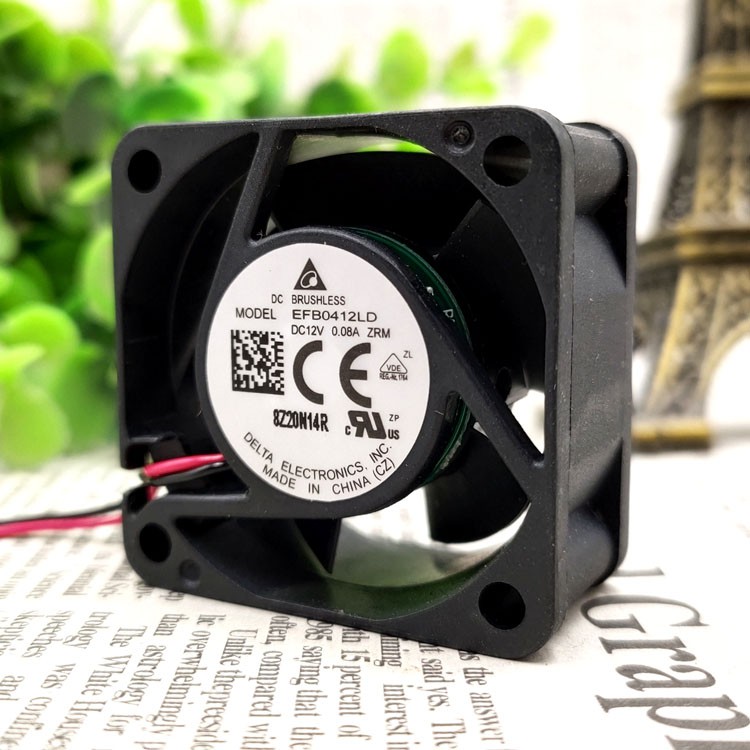 Quạt làm mát công tắc Delta 4020 12V 0.08A 4CM EFB042LD QR code 1U mới